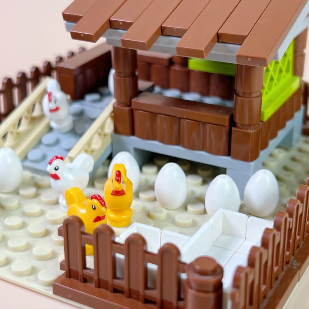 مكعبات بناء نموذج حظيرة الدجاج - مراجعة Urban Farming For Kids وسعره