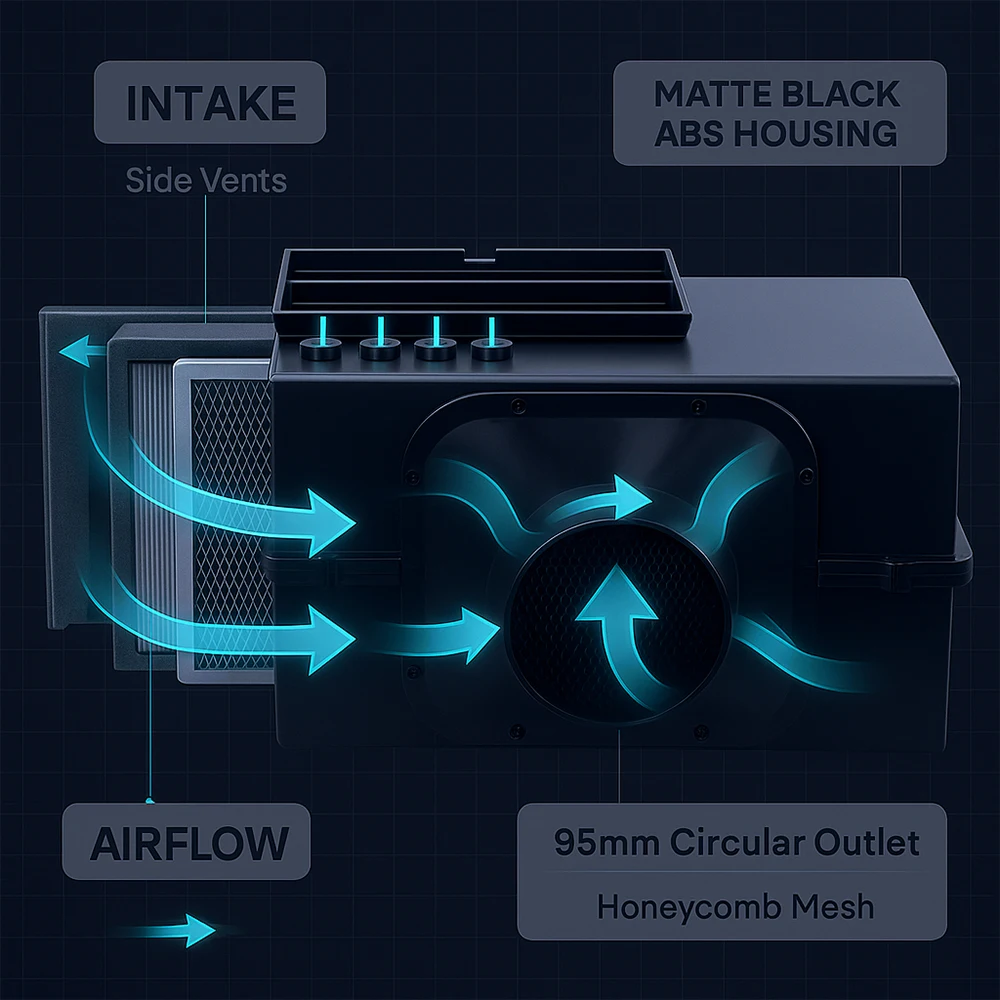 صندوق فلتر هواء نقي مع فلتر أو - مراجعة Carbon Filter Inline وسعره